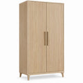 Armadio a 2 ante in rovere naturale, 100 x 55 x 200 cm